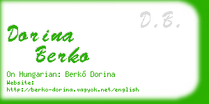 dorina berko business card